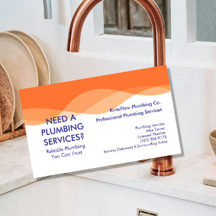 Plumber Business Card Template   Plumbing Services