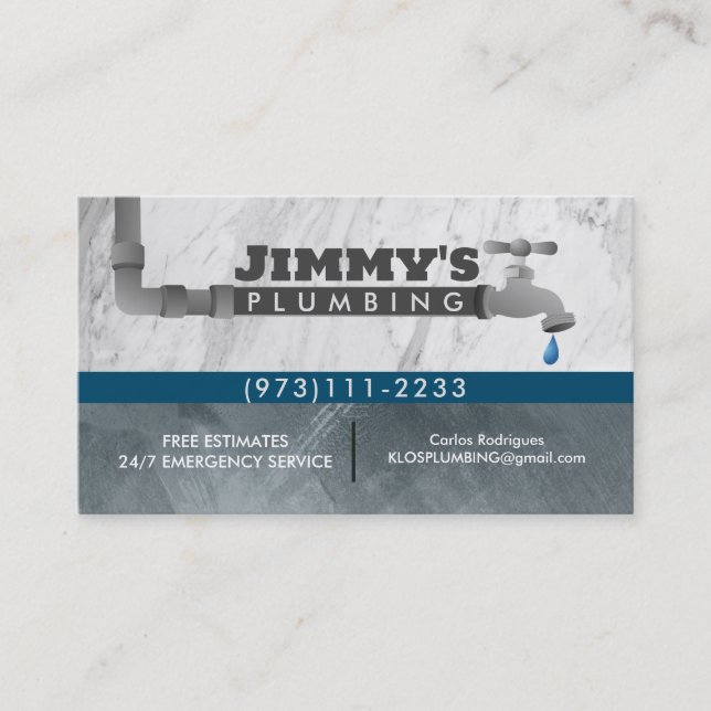Plumber Business Cards (Front)