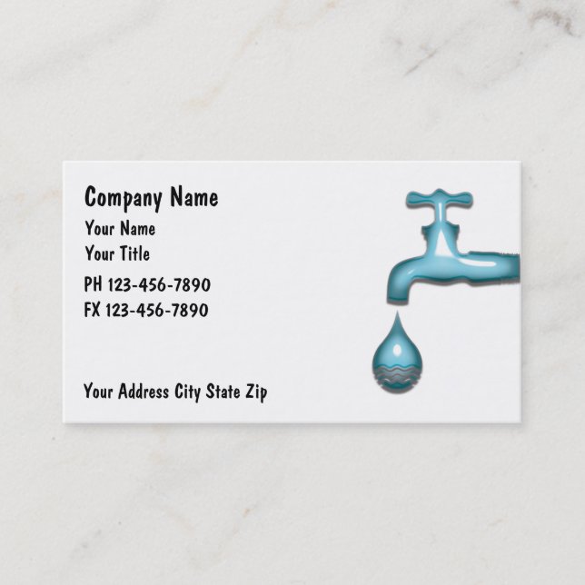 Plumber business cards (Front)
