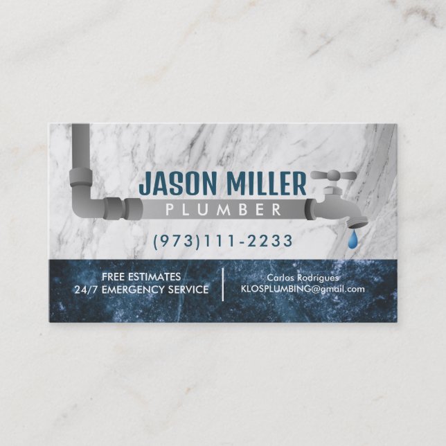 Plumber Business Cards (Front)