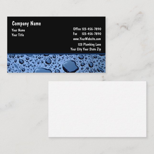 Plumber Business Cards (Front/Back)