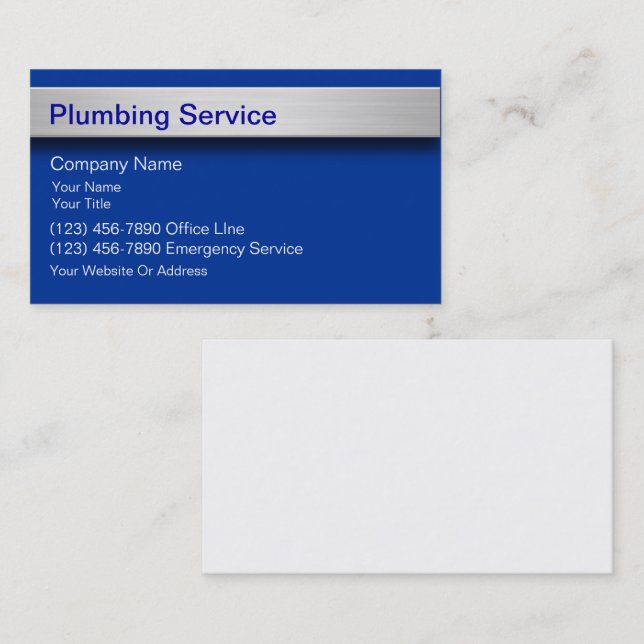 Plumber Business Cards (Front/Back)