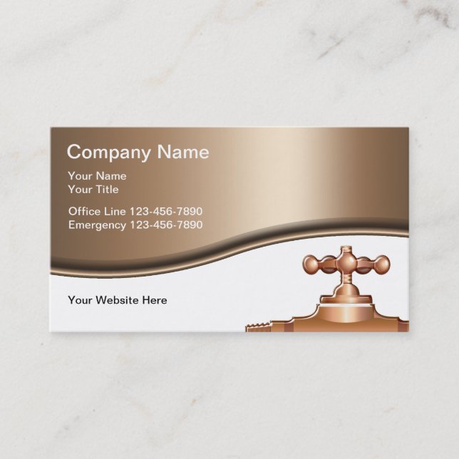 Plumber Business Cards (Front)