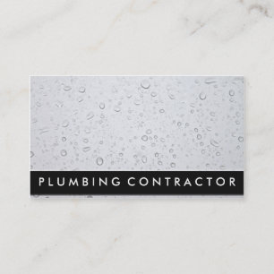 Plumber Business Cards (Water Droplets)