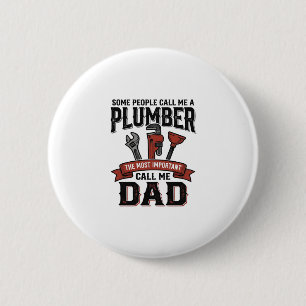 Plumber Dad Vintage Engraving Shirt Design_1 6 Cm Round Badge