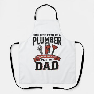 Plumber Dad Vintage Engraving Shirt Design_1 Apron