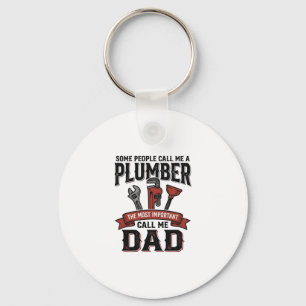 Plumber Dad Vintage Engraving Shirt Design_1 Key Ring