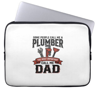 Plumber Dad Vintage Engraving Shirt Design_1 Laptop Sleeve
