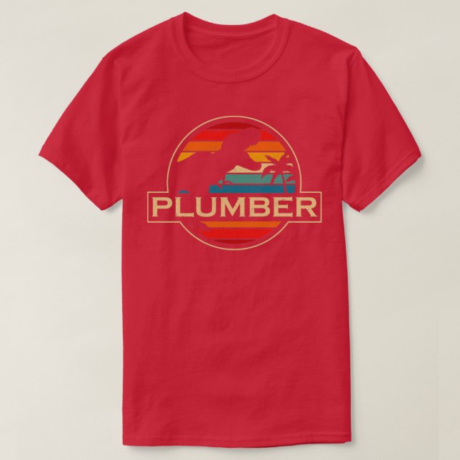 Plumber Dinosaur T-Shirt (Design Front)