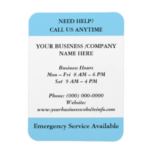 Plumber Electrician Contact Magnet