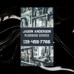 Plumber Faucet Pipe Handyman Pluming Service  Business Card
