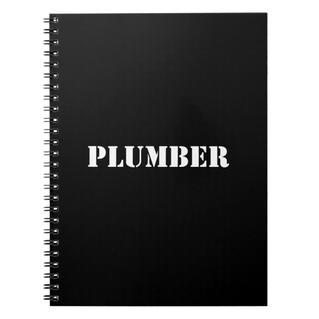 Plumber Gift Notebook (Front)