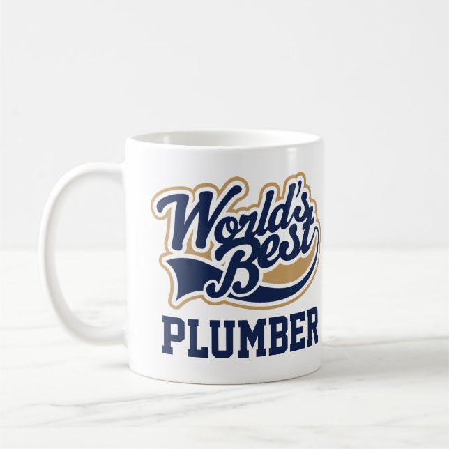 Plumber Gift Worlds Best Coffee Mug (Left)