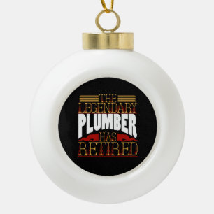 Plumber Gifts Ceramic Ball Christmas Ornament