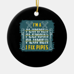 Plumber Gifts Ceramic Tree Decoration