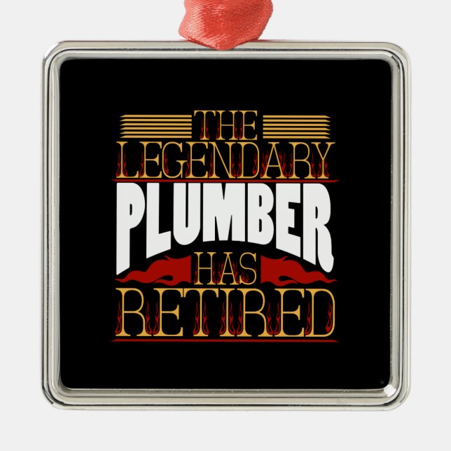 Plumber Gifts Metal Tree Decoration (Front)