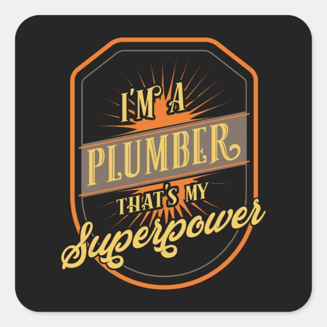 Plumber Gifts Square Sticker (Front)