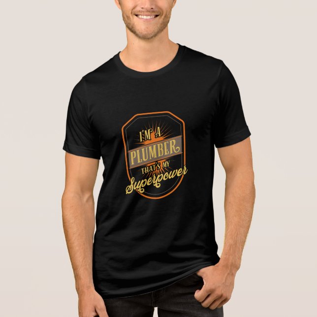 Plumber Gifts Tri-Blend Shirt (Front)