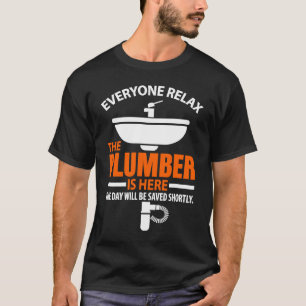 Plumber Handyman Drainage Plumbing Work Tradespers T-Shirt