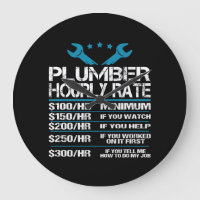 plumber installer fitter Funny Hourly Rate gift id