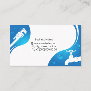 Plumber key and water tap, service and repair busi business card