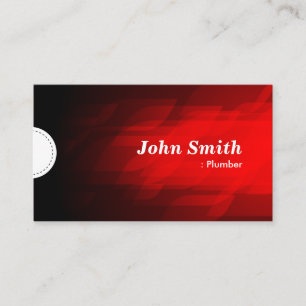 Plumber - Modern Dark Red Business Card
