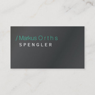 Plumber or Spengler Typo visiting cards
