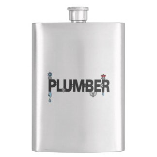 Plumber Pipes Hip Flask