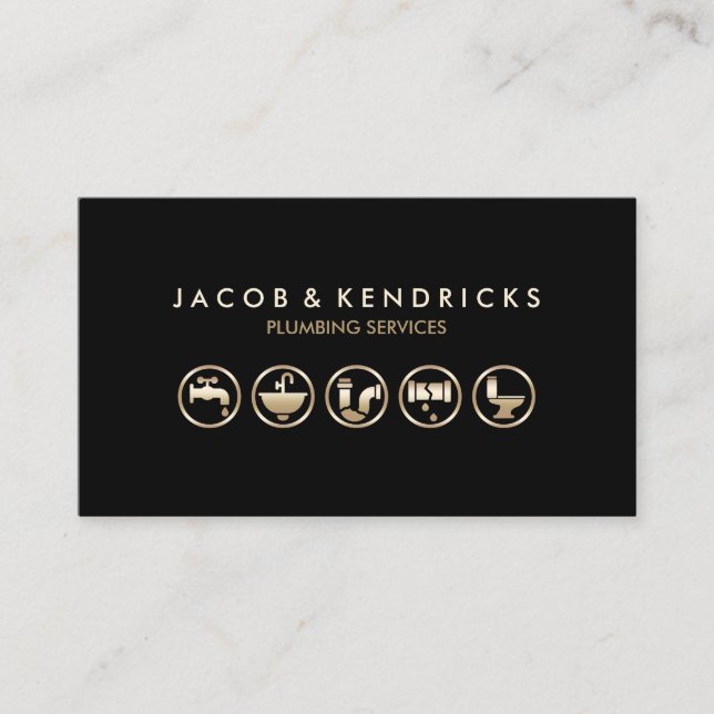 Plumber Plumbing Home Repair Business Card (Front)