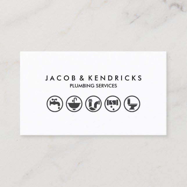 Plumber Plumbing Home Repair Business Card (Front)