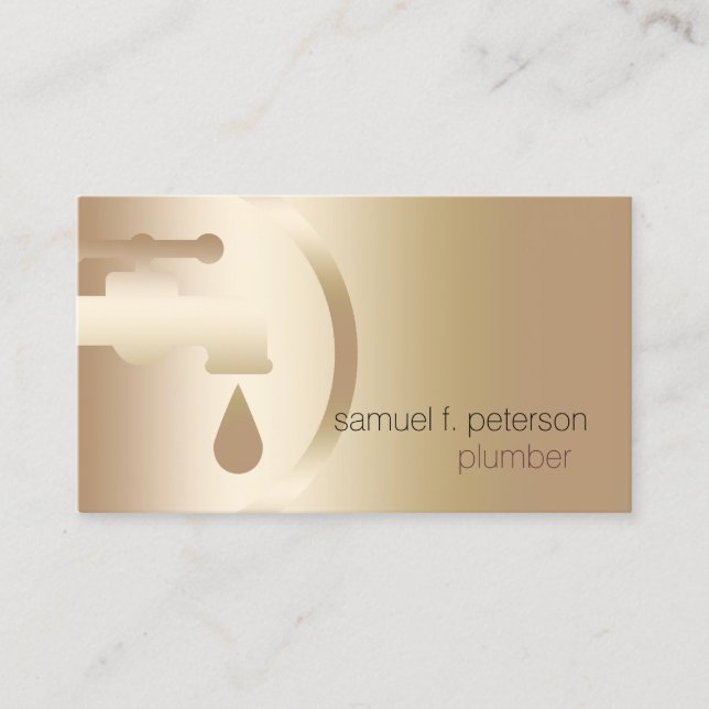 Plumber Plumbing Leaking Faucet Home Repair Business Card (Front)