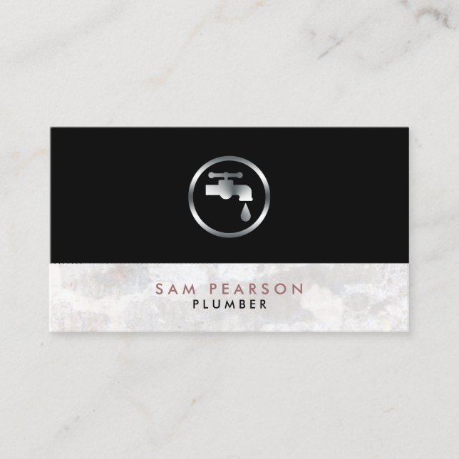 Plumber Plumbing Leaking Faucet Home Repair Business Card (Front)