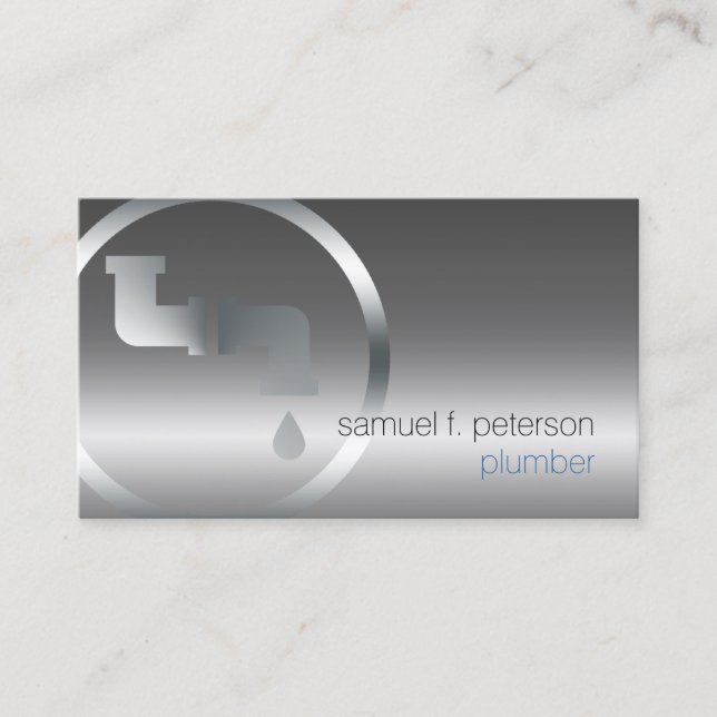 Plumber Plumbing Leaking Pipe  Business Card (Front)