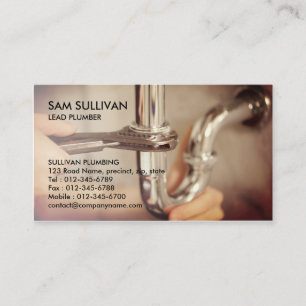 Plumber Plumbing Leaking Pipe  Business Card
