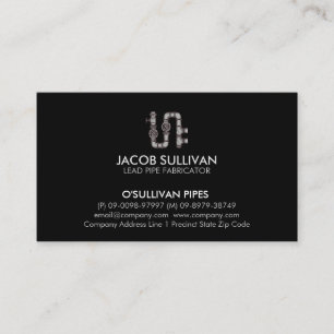 Plumber Plumbing Pipe Layer Business Card