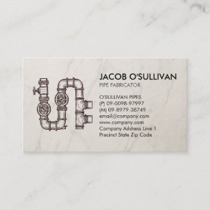 Plumber Plumbing Pipe Layer Business Card