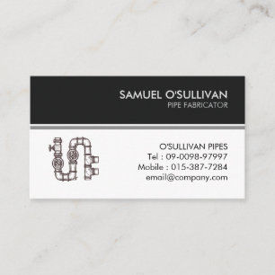 Plumber Plumbing Pipe Layer Business Card