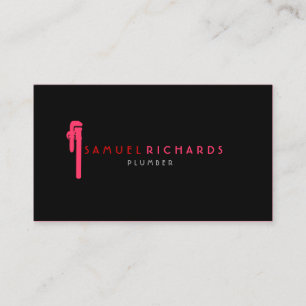 Plumber Plumbing Pipe Wrench  Business Card