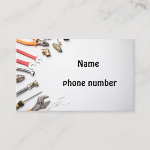 Plumber plumbing tradie trade business card