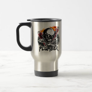 Plumber Skull Travel Mug: "The Plumber" Mug