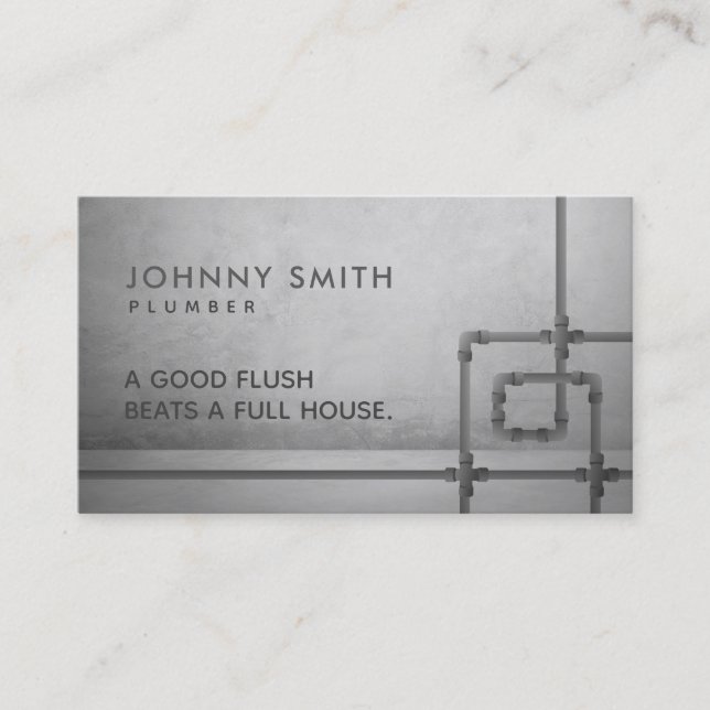 Plumber Slogans Business Cards (Front)