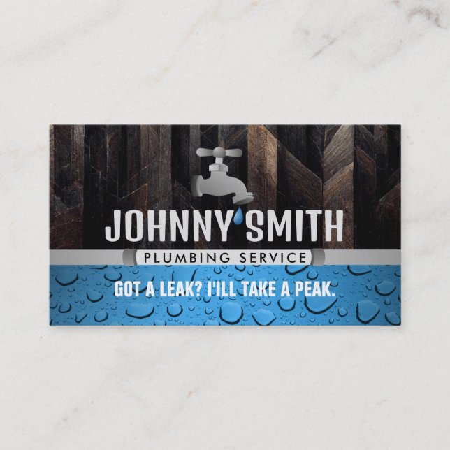 Plumber Slogans Business Cards (Front)
