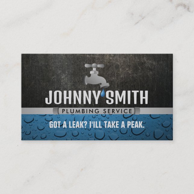 Plumber Slogans Business Cards (Front)