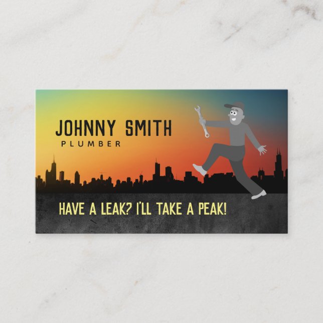 Plumber Slogans Business Cards (Front)