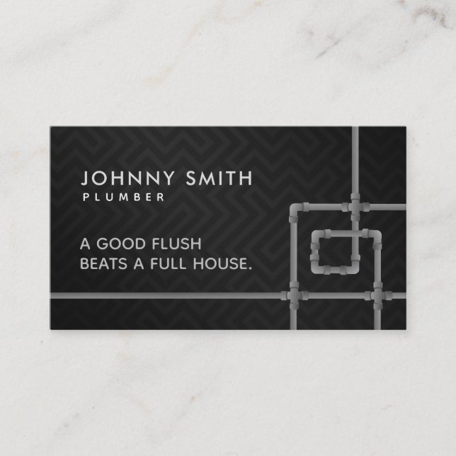 Plumber Slogans Business Cards (Front)