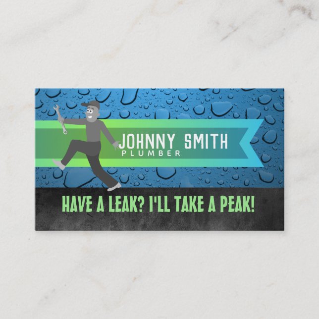 Plumber Slogans Business Cards (Front)