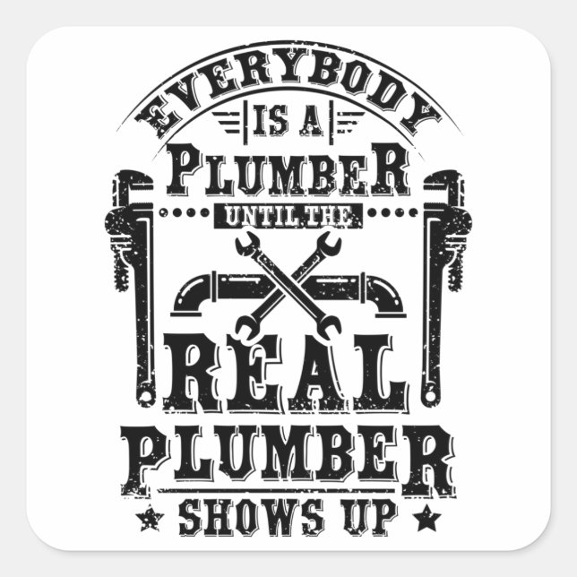 Plumber Square Sticker (Front)
