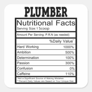 Plumber Square Sticker