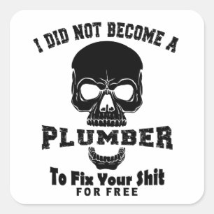 Plumber Square Sticker