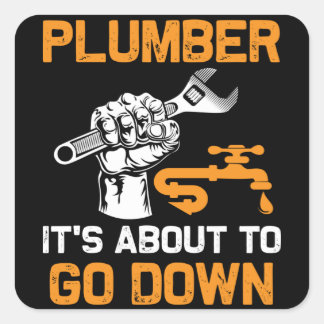 Plumber T-shirt Square Sticker